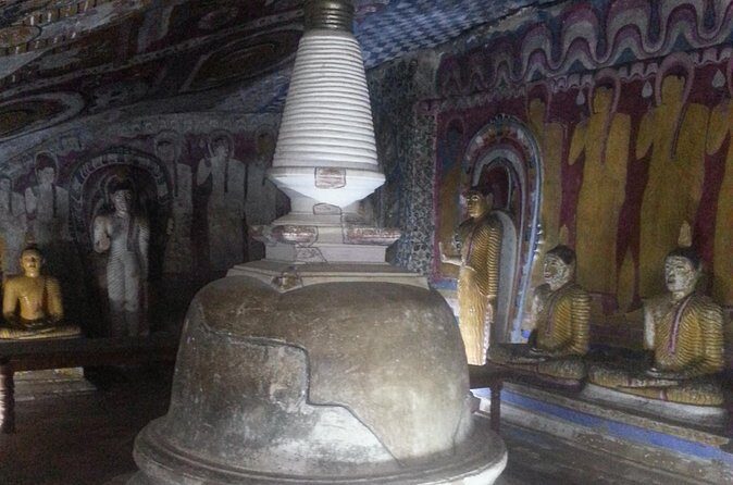 Day tour to Sigiriya & Dambulla from Kandy by B Super Tours - Golden Temple of Dambulla: cave murals and statuary with breathing room