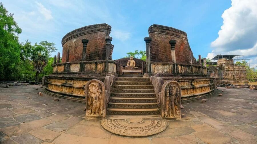 From Dambulla, Sigiriya: Polonnaruwa Tuk Tuk Day Tour - First stop inside Polonnaruwa: Royal Palace and Sacred Quadrangle