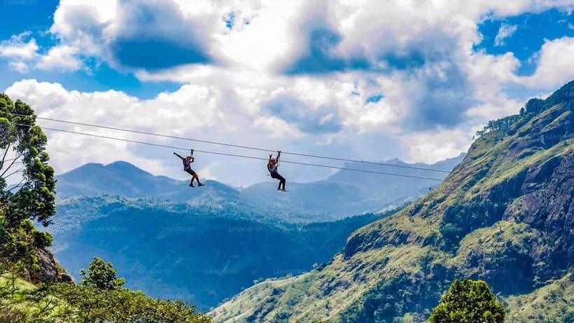 From Galle/Hikkaduwa/Mirissa: Day Trip to Experience Ella - Zipline Add-On: The Flying Ravana Mega Option
