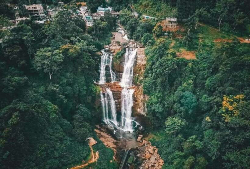 From Kandy: All Inclusive Nuwara Eliya Day Tour with Lunch - Ramboda Falls at 109 meters: photo stop with real power