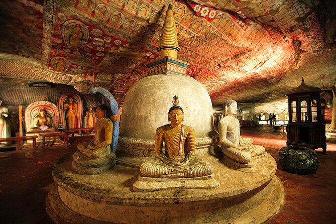 Safari Day Tour to Sigiriya Lion Rock and Golden Cave Temple - Dambulla Cave Temple: Painted Ceilings and 150+ Buddha Statues