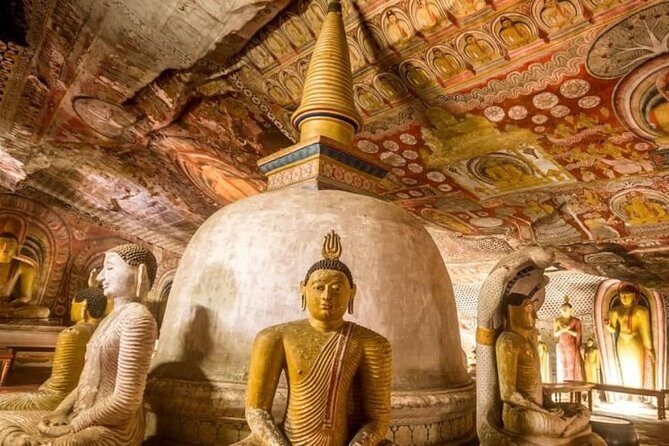 Sigiriya Dambulla Day trip from Kalutara Bentota Wadduwa Beruwala - Golden Temple of Dambulla: 160 m Up, 153 Statues In