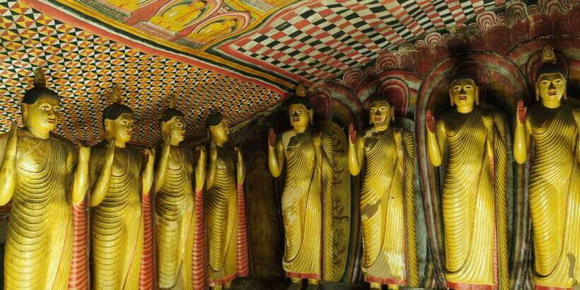 Sri Lanka Bentota: Day Trip to Sigiriya and Dambulla Temple - Dambulla Royal Cave Temple: ancient Buddhist art inside a cool cave