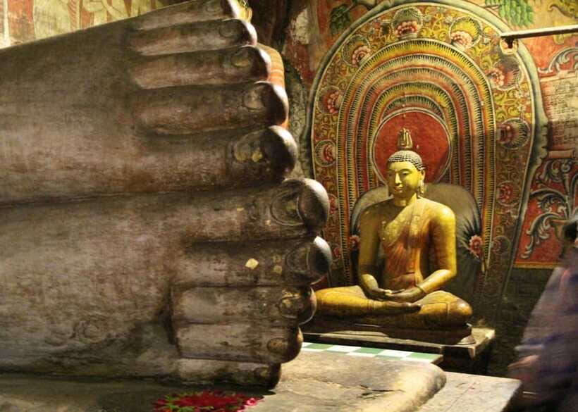 Sri Lanka Cultural Triangle Private 2-Day Tour+Wildlife Tour - Golden Cave Temple (Dambulla): murals, cave monasteries, and stairs